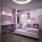 Cute-Room-Color-Ideas-with-Purple-Wallpaper-and-Chair-also-Pink-Furniture